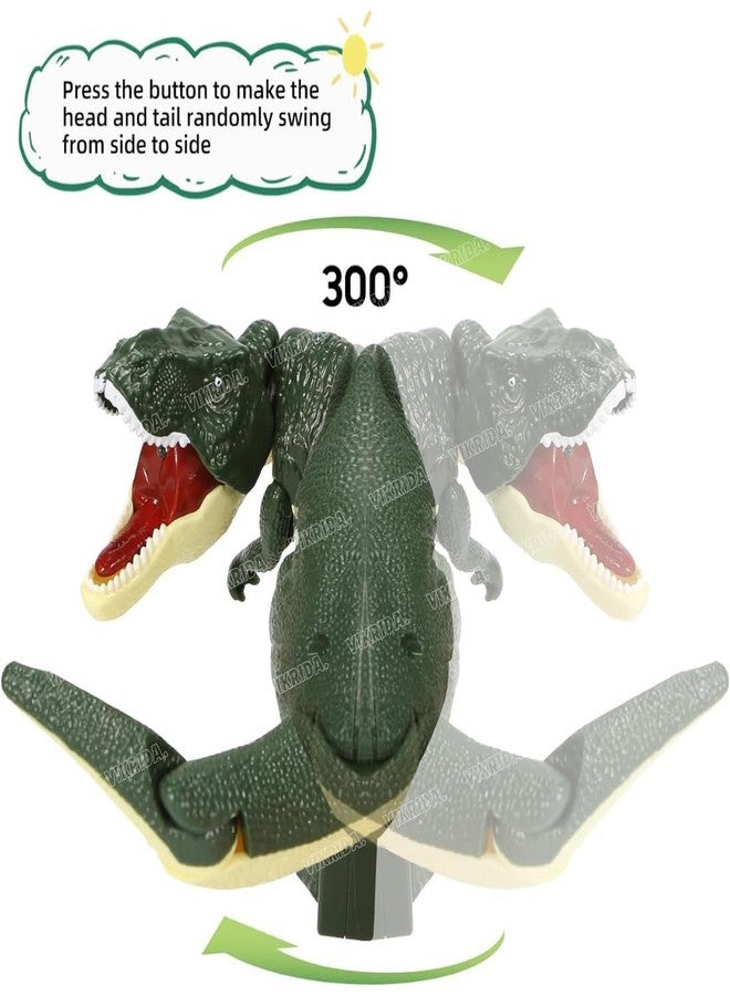 4AJ BAZAAR 11 Inches Trigger T-Rex Dinosaur Toy- Innovative Telescoping & Swinging Features Realistic Design - Engaging Sound Effects & Lighting - Image 3